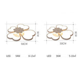 Modern Heart Shaped Flower LED Flush Mount Ceiling Light for Bedroom and Living Room
