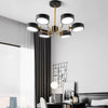 Modern Lantern 6 Light LED Flush Mount Ceiling Fixture with Painted Metal Finish for Bedrooms
