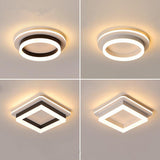 Modern Minimalist Square LED Flush Mount Ceiling Light for Bedroom and Living Room