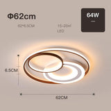 3 Ring Dimmable LED Modern Flush Mount Ceiling Light for Living Room and Bedroom
