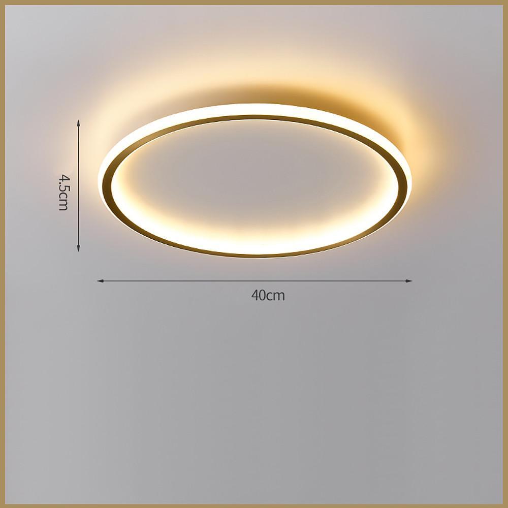 Modern Round LED Ceiling Light Ultra Thin Black Flush Mount Fixture for Bedrooms