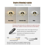 Modern Nordic Geometric LED Flush Mount Ceiling Light Dimmable Sputnik Fixture in Gold