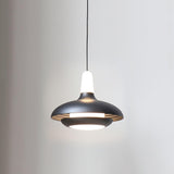 Fiji Modern Glass Elliptical Pendant Light with Integrated LED Illumination