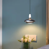 Fiji Modern Glass Elliptical Pendant Light with Integrated LED Illumination