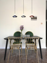 Fiji Modern Glass Elliptical Pendant Light with Integrated LED Illumination