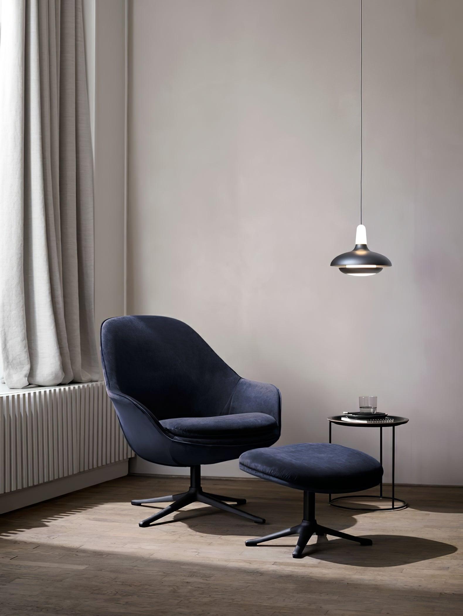 Fiji Modern Glass Elliptical Pendant Light with Integrated LED Illumination