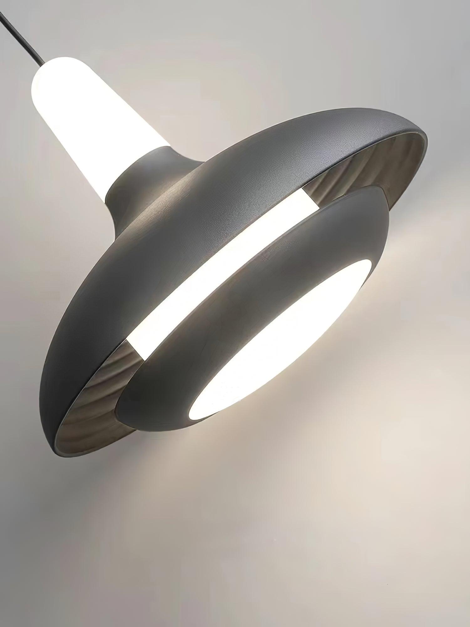 Fiji Modern Glass Elliptical Pendant Light with Integrated LED Illumination