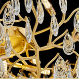 Firefly Sputnik Modern LED Flush Mount Ceiling Light Crystal and Aluminum 10 Light Chandelier
