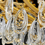 Firefly Sputnik Modern LED Flush Mount Ceiling Light Crystal and Aluminum 10 Light Chandelier