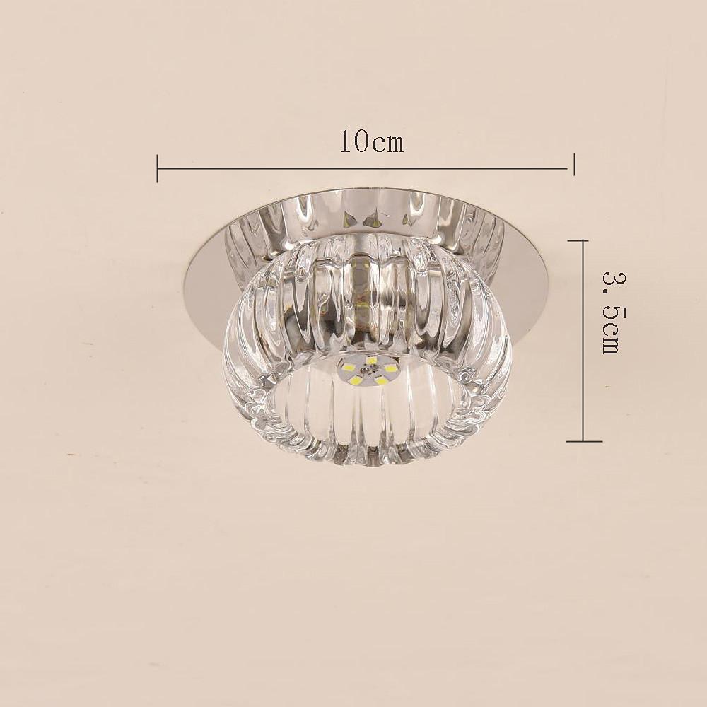 Modern Crystal Geometric LED Flush Mount Ceiling Light for Kitchen and Entryway