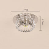 Modern Crystal Geometric LED Flush Mount Ceiling Light for Kitchen and Entryway