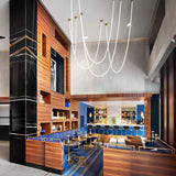 Flexible Silicone LED Curve Linear Pendant Light for Modern Interior Decor