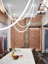 Flexible Silicone LED Curve Linear Pendant Light for Modern Interior Decor