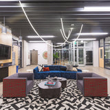 Flexible Silicone LED Curve Linear Pendant Light for Modern Interior Decor