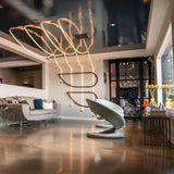 Flexible Silicone LED Curve Linear Pendant Light for Modern Interior Decor