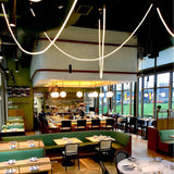 Flexible Silicone LED Curve Linear Pendant Light for Modern Interior Decor