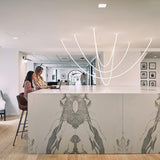 Flexible Silicone LED Curve Linear Pendant Light for Modern Interior Decor