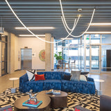 Flexible Silicone LED Curve Linear Pendant Light for Modern Interior Decor
