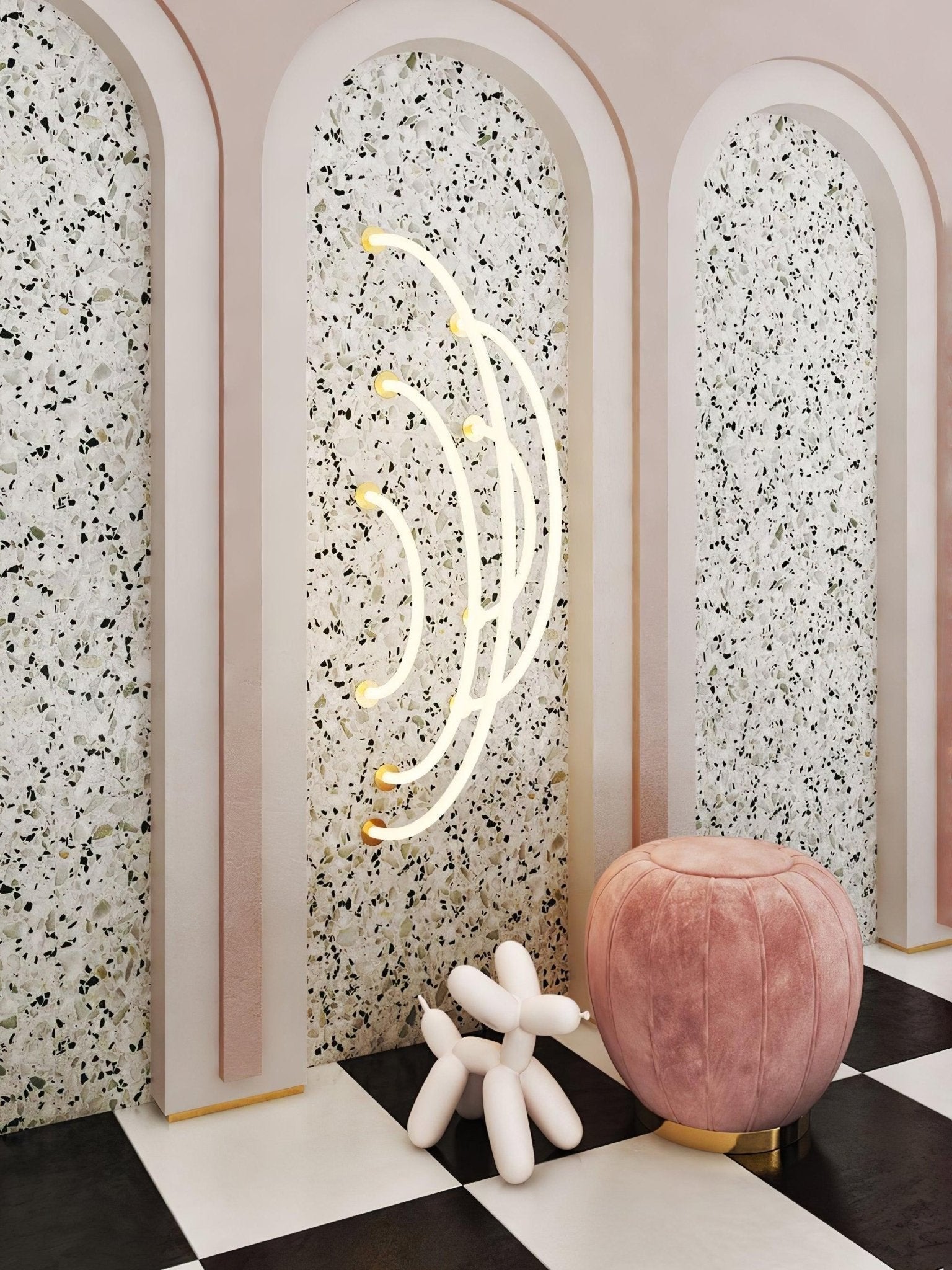Flexible Silicone LED Curve Linear Pendant Light for Modern Interior Decor