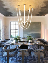 Flexible Silicone LED Curve Linear Pendant Light for Modern Interior Decor