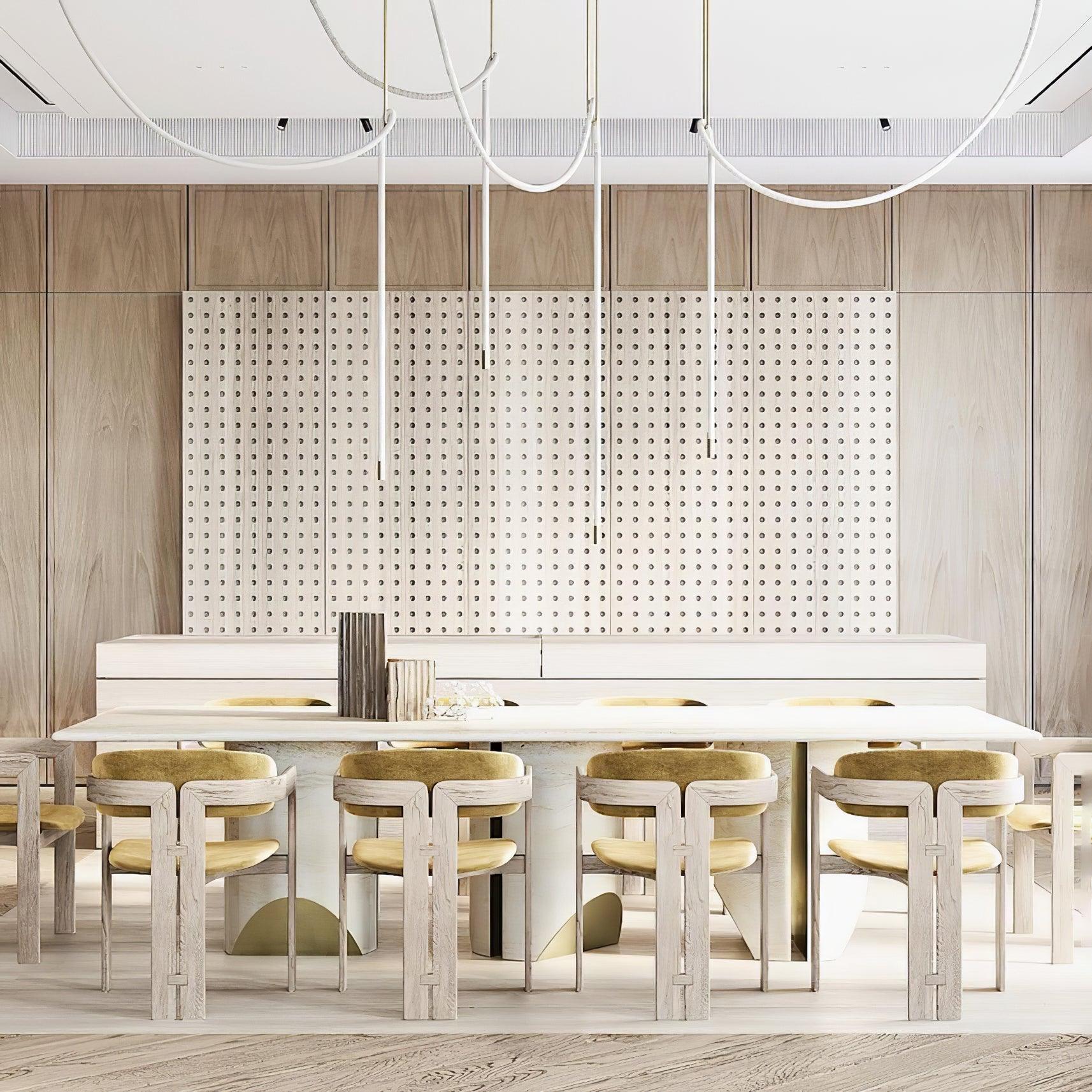 Flexible Silicone LED Curve Linear Pendant Light for Modern Interior Decor