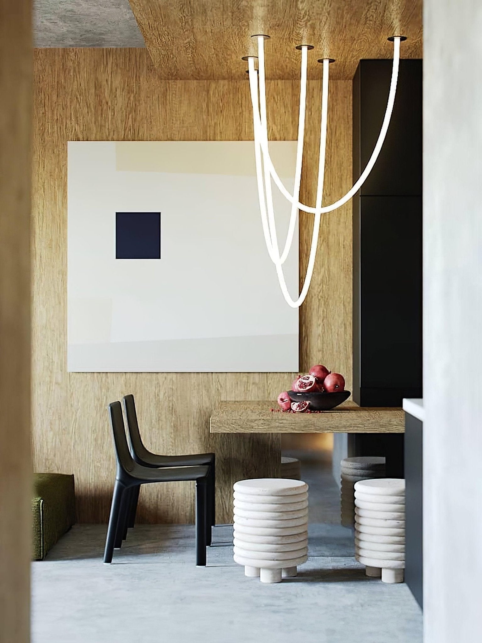 Flexible Silicone LED Curve Linear Pendant Light for Modern Interior Decor