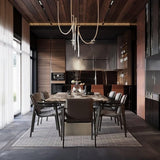 Flexible Silicone LED Curve Linear Pendant Light for Modern Interior Decor