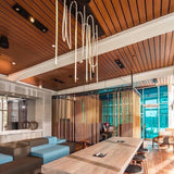 Flexible Silicone LED Curve Linear Pendant Light for Modern Interior Decor