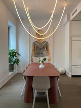 Flexible Silicone LED Curve Linear Pendant Light for Modern Interior Decor