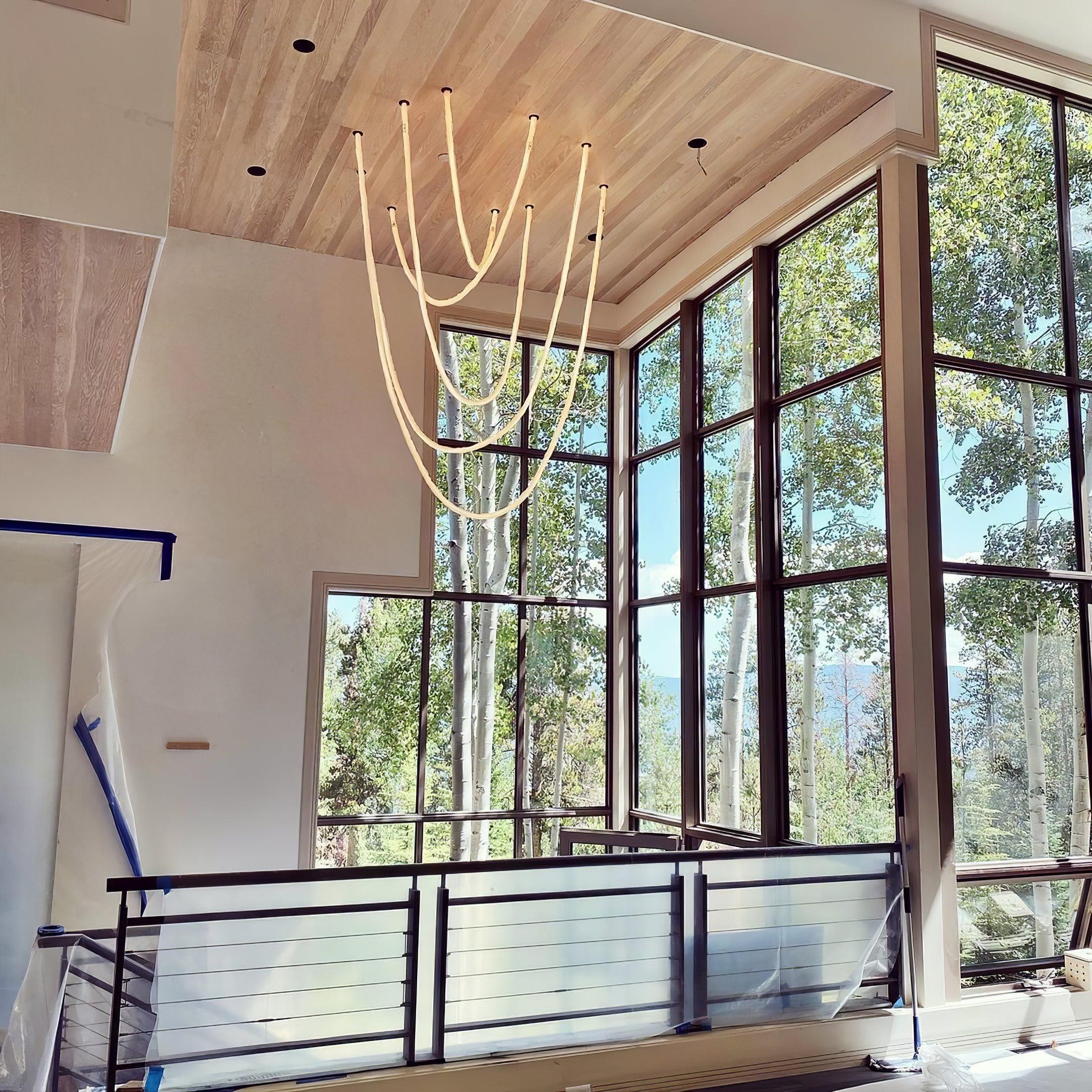 Flexible Silicone LED Curve Linear Pendant Light for Modern Interior Decor