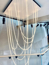 Flexible Silicone LED Curve Linear Pendant Light for Modern Interior Decor