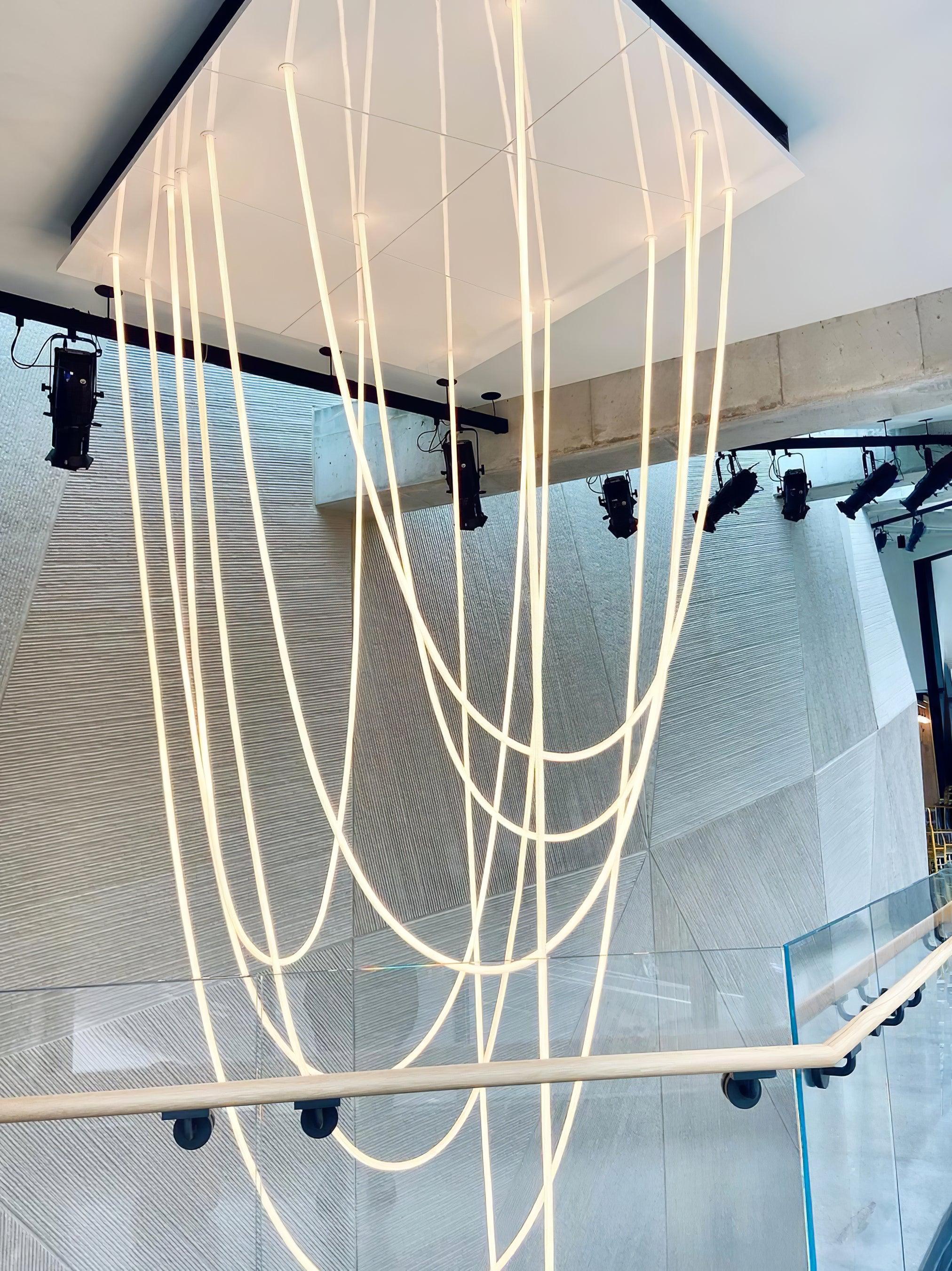 Flexible Silicone LED Curve Linear Pendant Light for Modern Interior Decor