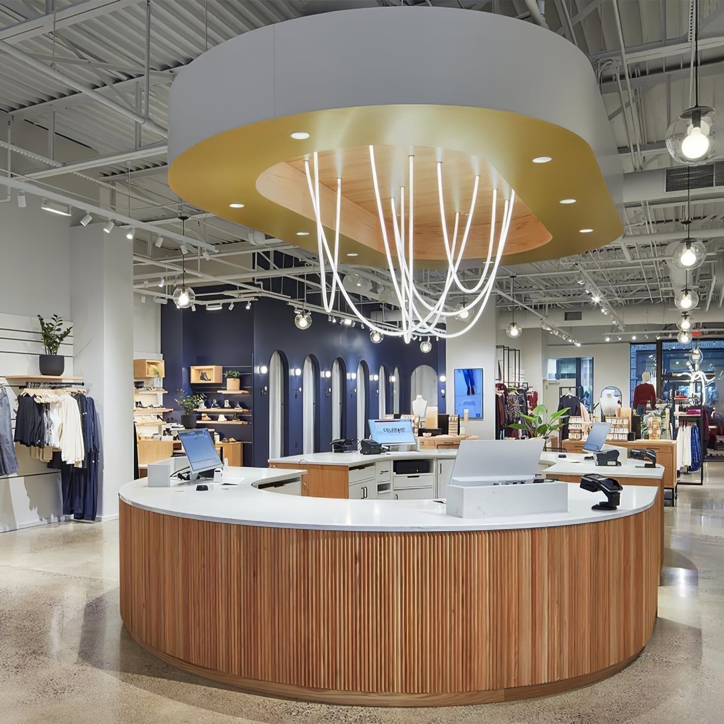 Flexible Silicone LED Curve Linear Pendant Light for Modern Interior Decor
