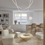 Flexible Silicone LED Curve Linear Pendant Light for Modern Interior Decor