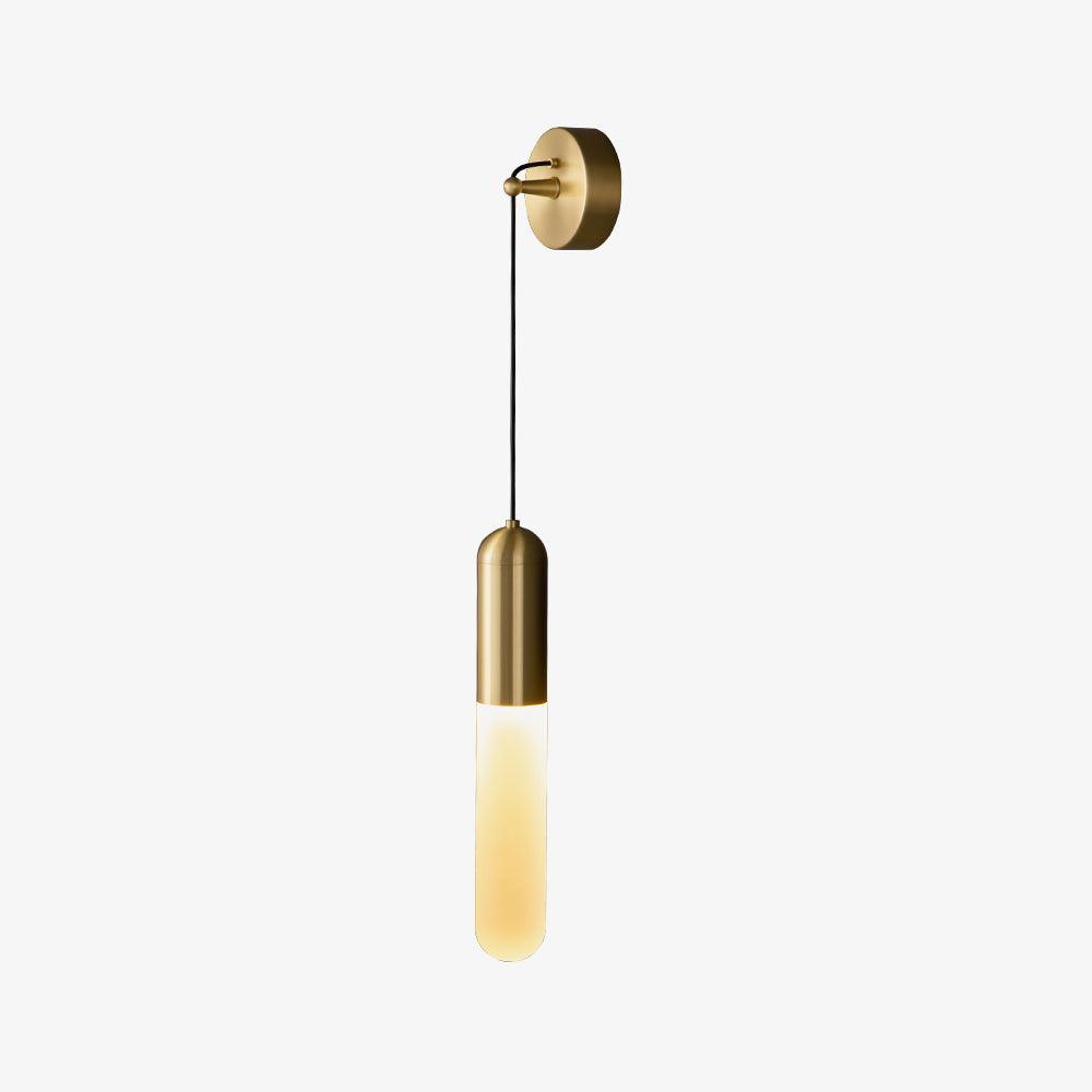 Flume Acrylic and Brass Wall Sconce Set of 2 Modern Indoor Bracket Light for Bedroom and Bathroom