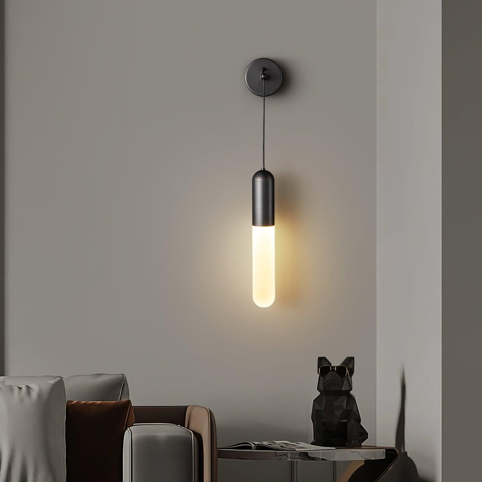 Flume Acrylic and Brass Wall Sconce Set of 2 Modern Indoor Bracket Light for Bedroom and Bathroom