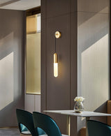 Flume Acrylic and Brass Wall Sconce Set of 2 Modern Indoor Bracket Light for Bedroom and Bathroom