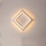 Modern Double Square LED Flush Mount Ceiling Light for Bedroom and Living Room
