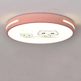 Modern Patterned LED Flush Mount Ceiling Light Round Acrylic Fixture for Kids Bedroom