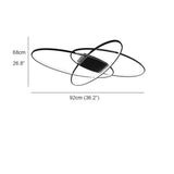 Modern LED Overlapping Oval Ceiling Light Contemporary Flush Mount Fixture