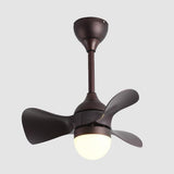 Nordic LED Ceiling Fan Light with Dimmable Remote Control 22 Inch Modern Flush Mount Fixture