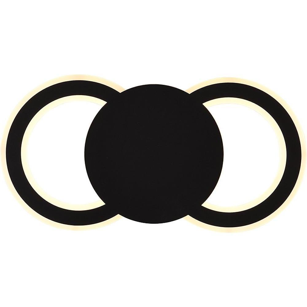 Modern Dual Ring LED Ceiling Light Minimalist Geometric Flush Mount Fixture for Home Lighting