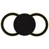 Modern Dual Ring LED Ceiling Light Minimalist Geometric Flush Mount Fixture for Home Lighting
