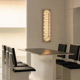 Fragment Patterned Glass LED Wall Sconce Modern Gothic Style Chrome Stainless Steel Light Fixture