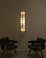 Fragment Patterned Glass LED Wall Sconce Modern Gothic Style Chrome Stainless Steel Light Fixture