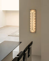 Fragment Patterned Glass LED Wall Sconce Modern Gothic Style Chrome Stainless Steel Light Fixture