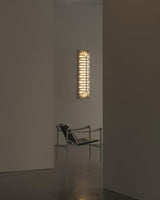 Fragment Patterned Glass LED Wall Sconce Modern Gothic Style Chrome Stainless Steel Light Fixture