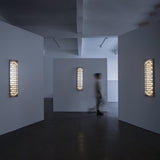 Fragment Patterned Glass LED Wall Sconce Modern Gothic Style Chrome Stainless Steel Light Fixture