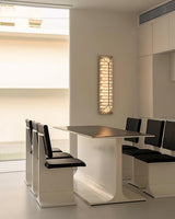 Fragment Patterned Glass LED Wall Sconce Modern Gothic Style Chrome Stainless Steel Light Fixture