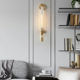 French Classic Brass Wall Sconce with Clear Ribbed Glass and Plug In Cord for Bedroom